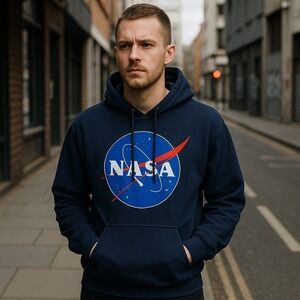 Prairie Mountain NASA Hoodie – Navy Blue – Size XL